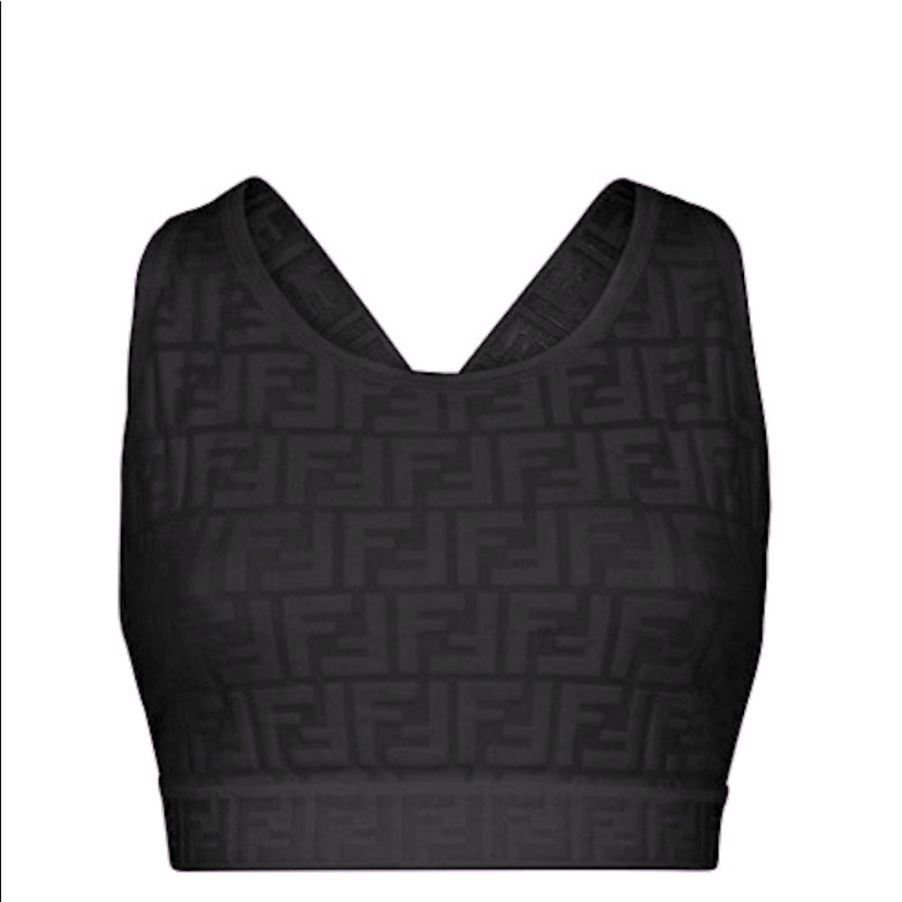 Fendi Rama embossed fitness top size 50/14 - Picture 1 of 8